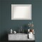 Parlor White Non-Beveled Custom Framed Bathroom Vanity Wall Mirror